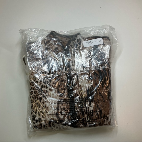 dennis by DENNIS BASSO Animal Print Zip Up Jacket Size XS - Picture 7 of 7